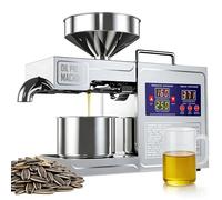 SIEEOUR Macchina Per Olio Elettrica 820w, Pressa Olio Automatica Con Controllo Temperatura 40-300°C, Macchina Per Olio A Freddo E Caldo Automatica In Acciaio Inox, Per Cucina Domestica