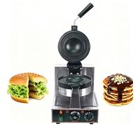 SIEEOUR Macchina Pressa Panini Elettrica E Macchina Per Burger, Macchina Per Burger Ufo A Riscaldamento Doppia Faccia, Macchina Per Coni Waffle Commerciale, Per Panificio,Ristorante(Single head)