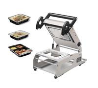 SIEEOUR Macchina Sigillatrice Termica Per Vaschette Alimentari, Macchina Imballatrice Alimentare Commerciale A Pressione Manuale Con Controllo Temperatura, Ideale Per Vaschette Fresche,Torte