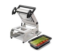 SIEEOUR Macchina Sigillatrice Termica Semiautomatica Commerciale, Sigillatrice Termica Alimentare Per Ristoranti, 7-8 Volte/Min, S-igillatrice A Pressione Manuale,Per Contenitori Takeaway