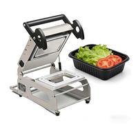 SIEEOUR Macchina Sigillatrice Termica, Sigillatrice Termica Commerciale Per Vaschette Alimentari, S-igillatrice A Pressione Manuale, Larghezza Film 180mm, Per Vassoiani Sandwich, Vaschette Takeaway