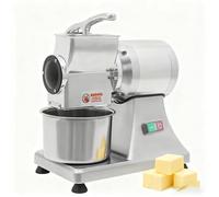 SIEEOUR Macinino Formaggio Commerciale 900w, Macchina Elettrica Grattugia Formaggio con Scudo di Sicurezza Acciaio Inossidabile, Grande capacità 60kg/Ora per Formaggio in Blocco, Burro