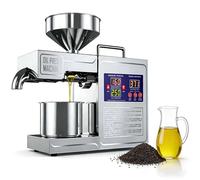 SIEEOUR Pressa Per Olio Commerciale, Pressa Per Olio In Acciaio Inossidabile Con Controllo Intelligente Della Temperatura, Pressa Per Olio Elettrica 820w, Per Semi, Arachidi, E Noci