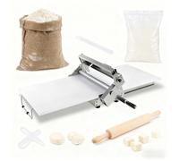 SIEEOUR Rullo per Pasta Manuale, Macchina per Stendere la Pasta da Tavolo, Rullo Manuale Commerciale in Acciaio Inossidabile 304 con, Progettato per Cornetti, Pasta di Zucchero, Pizza(Type400)