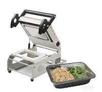 SIEEOUR Sigillatrice Commerciale A Pressione Manuale, Macchina Per Imballaggio E Sigillatura Alimenti, A 7-8 Sigillature/Min,Per Sigillature A Caldo Di Scatole Da Asporto & Vassoidi Sandwich