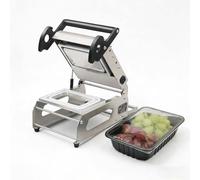 SIEEOUR Sigillatrice Vaschette Commerciale, Sigilli Macchina Imballatrice Alimentare Semiautomatica, Design Commerciale A Pressione Manuale, Film 180mm, Per Torta, Bento, Miele, Pesce, Frutta