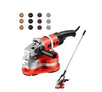 SIEEOUR Smerigliatrice Per Calcestruzzo 3800W, Piallatrice Superfici Calcestruzzo Manuale Con Cappuccio Aspirazione Polvere, Controllo 6 Velocità, Per Levigatura E Politura Calcestruzzo