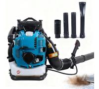 SIEEOUR Soffiatore Neve A Benzina Resistente 95cc In Configurazione Zaino, Soffiatore Per Foglie A Gas Avanzato Ad Alta Potenza, Genera Flusso Aria 1700 M³/H Per Sgombero Neve Efficace(Blue)