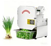 SIEEOUR Tritacipolle Automatico Commerciale, 200w Tagliaporri Elettrico Ad Alta Velocità, Qualità Professionale, Apertura Carico 70mm, Per Erbe, Cipolle, Verdure In Ristoranti