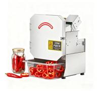 SIEEOUR Tritacipolle Verdi Automatico, 200w Macchina per Affettare Verdure Con Taglio Porri Elettrico,Compatta, Porta di Alimentazione 70mm, Spessore 1.5-35mm,Per Erbe e Verdure