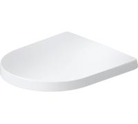 Siège de WC Balcoon Duravit, en forme de D, amovible, avec dispositif d'abaissement automatique, 0027793200, 0027793200, Colorazione: Bianco seta opaco