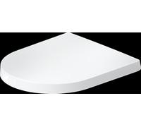 Siège de WC Balcoon Duravit, en forme de D, amovible, sans dispositif d'abaissement automatique, 0027710000, 0027710000, Colorazione: Bianco lucido