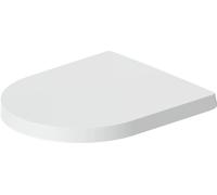 Siège de WC Duravit ME by Starck Compact, charnières en acier inoxydable, sans dispositif d'abaissement automatique, 0020113200, 0020113200, Colorazione: Bianco seta opaco