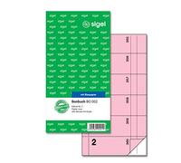 Siegel - Blocco comande a tagliandi numerato, con 360 strappi, autocopiante, 105x200 mm, 2 x 60 fogli Kellner-Nr. 2, rosa