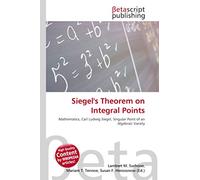 Siegel's Theorem on Integral Points: Mathematics, Carl Ludwig Siegel, Singular Point of an Algebraic Variety