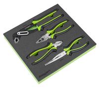 Siegen by Sealey S01298 - Set di pinze con impugnatura comoda, 4 pezzi