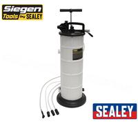 Siegen Da Sealey S01168 Vacum Olio / Fluido Estrattore Grande 9L Manuale / Aria
