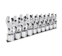 Sealey Flessibile Crow's Piede Anello Chiave Set 10pc 1cmSq Guida Metrica S01043