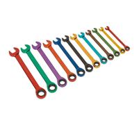 Sealey Cricchetto Chiave Combinata Set 12pc Multicolore Metrico S01075