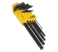 Siegen S01093 9pc lungo Estremità a Sfera Set Chiavi Esagonali - Metrico - Argento