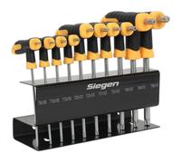 Siegen S01151 Trx-Star Chiave Set 10pc Manico a T