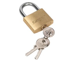 Siegen S0987 Lucchetto In Ottone Con Cilindro In Ottone 40Mm