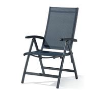 Sieger 945/G-SG Bodega Poltrona Pieghevole in Alluminio e Textilux Colore: Grigio Ferro/Argento