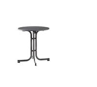 SIEGER Boulevard - Tavolo pieghevole con piano Mecalit, diametro 70 cm