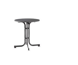 SIEGER Boulevard - Tavolo pieghevole con piano Mecalit, diametro 70 cm