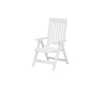 Sieger Palma Poltrona Pieghevole con Struttura in plastica, Colore: Bianco