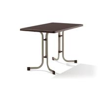 Boulevard-Klapptisch, 115x70x72 CM Champagne Stahrohrgestell Mecalit-pro-Platte