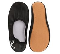 Siegertreppchen® Scarpe da Ginnastica Artistica in Pelle 35 Nero - Scarpe da Ballo per Ragazze, Ragazzi e Adulti