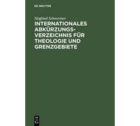 Siegfried M. Sc Internationales Abkürzungsverzeichnis für The (Copertina rigida)
