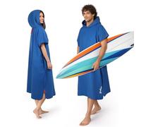 Siegvoll Accappatoio Poncho in Microfibra per Uomo e Donna, Asciugatura Rapida e Compatto, Poncho Surf per Adulti con Cappuccio Antivento, Accappatoio Fasciatoio Portatile per Spiaggia e Sport Acquati