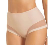 SIELEI 1 Pezzo di Guaina1869 Microfibra Contenitiva dalla vestibilità Avvolgente.Caratterizzato da Una rifinitura in Tulle sulla sgambatura studiata per Non segnare. Cipria 5