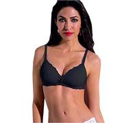 SIELEI 1 Pezzo Reggiseno Donna 2676 Senza Ferretto Push Up in Pizzo - Coppa B, Nero 5B