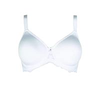 SIELEI 1 Pezzo Reggiseno Donna 2686 con Ferretto ed Inserti in Pizzo - Coppa C - D, Bianco 6C