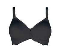 SIELEI 1 Pezzo Reggiseno Donna 2686 con Ferretto ed Inserti in Pizzo - Coppa C - D, Nero 4D