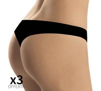 SIèLEI 3 SLIP BRASILIANA DONNA VITA BASSA TAGLIO INVISIBILE MICROFIBRA 1347