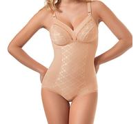SIELEI BODY MODELLATORE DONNA CONTENITIVO IN COPPA C EFFETTO SHAPE - Senza ferretto, spalline regolabili. Inserto in tulle su coppe con ricamo ton sur ton.