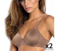 SIèLEI OFFERTA 2 REGGISENI FRANCESCE DONNA CON FERRETTO SPALLINE MICROFIBRA 1662