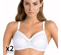 SIèLEI - OFFERTA 2 REGGISENI NON IMBOTTITI SENZA FERRETTO SPALLINE REGOLABILI 90