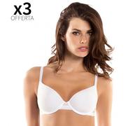 SIèLEI OFFERTA 3 REGGISENI BALCONCINO IMBOTTITO CON FERRETTO B/C MICROFIBRA 2506
