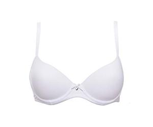 SIèLEI Reggiseno Balconcino Coppa Performata in Cotone Art. 1428 (Bianco, 2)
