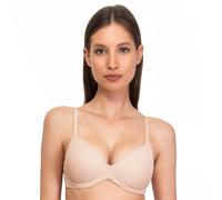 SÌèLEI, Reggiseno con Coppe Graduate, Realizzato in Morbida Microfibra, con Finiture Invisibili e Senza Ferretto, Designed in Italy, Color Cipria, Taglia 3B