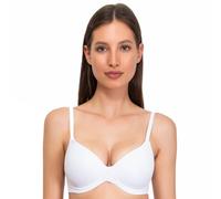 Sielei Mare – Reggiseno 1556 in microfibra lucida, senza ferretto, Coppa B – Bianco