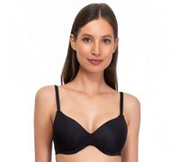 SÌèLEI, Reggiseno con Coppe Graduate, Realizzato in Morbida Microfibra, con Finiture Invisibili e Senza Ferretto, Designed in Italy, Color Nero, Taglia 1B