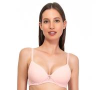 SÌèLEI, Reggiseno con Coppe Graduate Senza Ferretto, Realizzato in Cotone Biologico, 100% Naturale, Designed in Italy, Color Rosa Melange, Taglia 2B