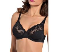SIèLEI Reggiseno con Ferretto 942 Coppa C in Pizzo (6 XXL IT Donna, Nero)
