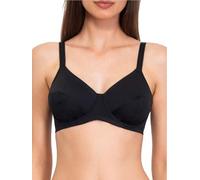 SIELEI, Reggiseno Francese con Ferretto, Realizzato in Microfibra Compatta e Contenitiva, Coppe Foderate in Cotone, Spalline Regolabili, Designed in Italy, Color Nero, Taglia 4D